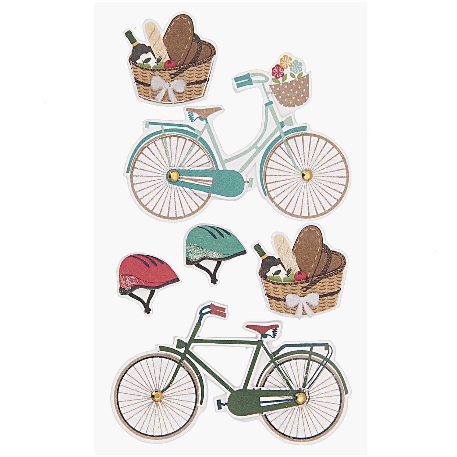 FAHRRADTOUR 3D STICKER PAPER POETRY