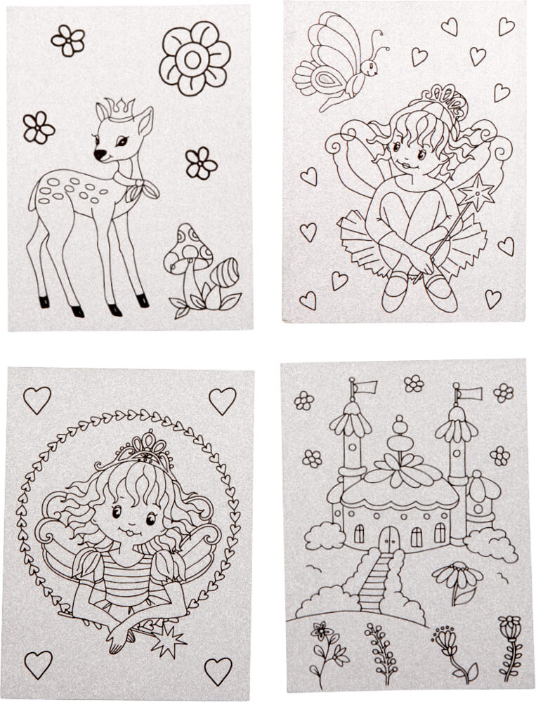 Glitzerkarten-Malset - Prinzessin Lillifee