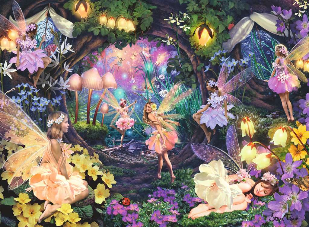 Leuchtende Waldfeen Puzzle