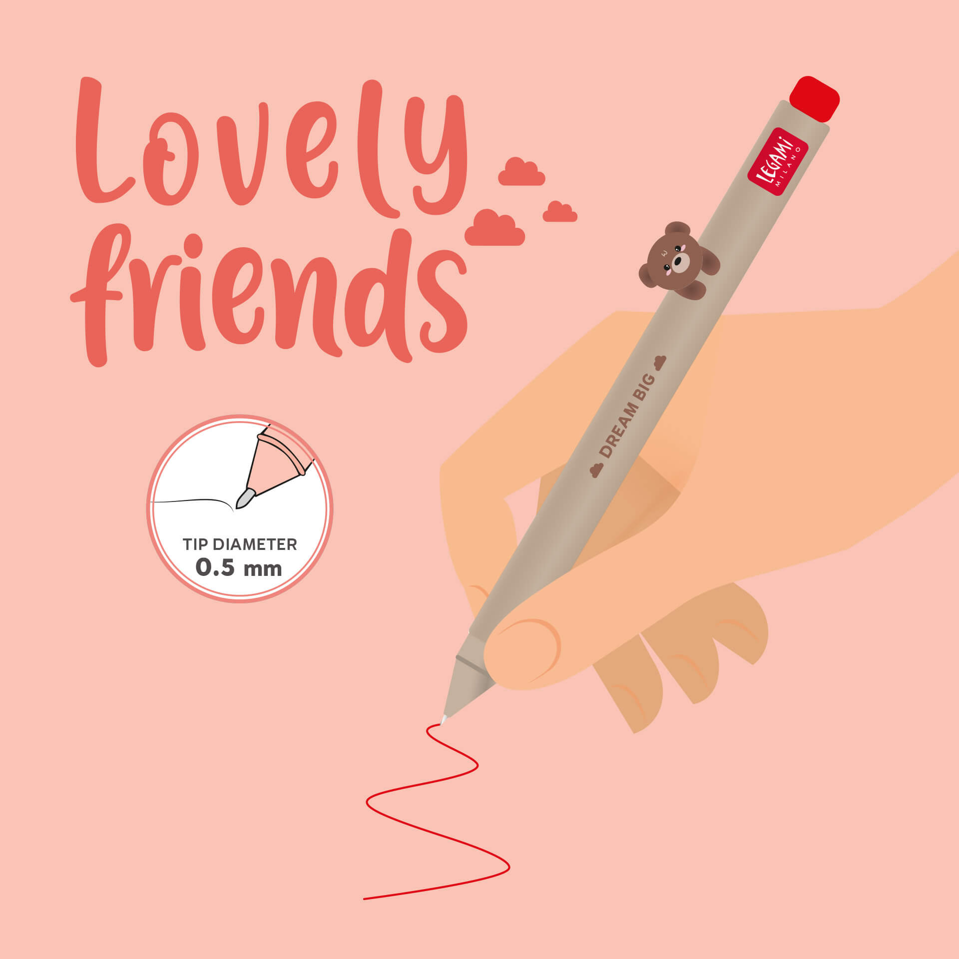 baer-3 Legami Gel Pen - Lovely Friends - Bär