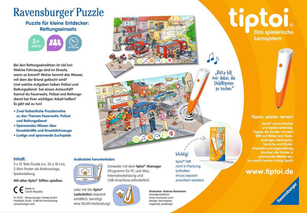 tiptoi® Puzzle für kleine Entdecker: Rettungseinsatz