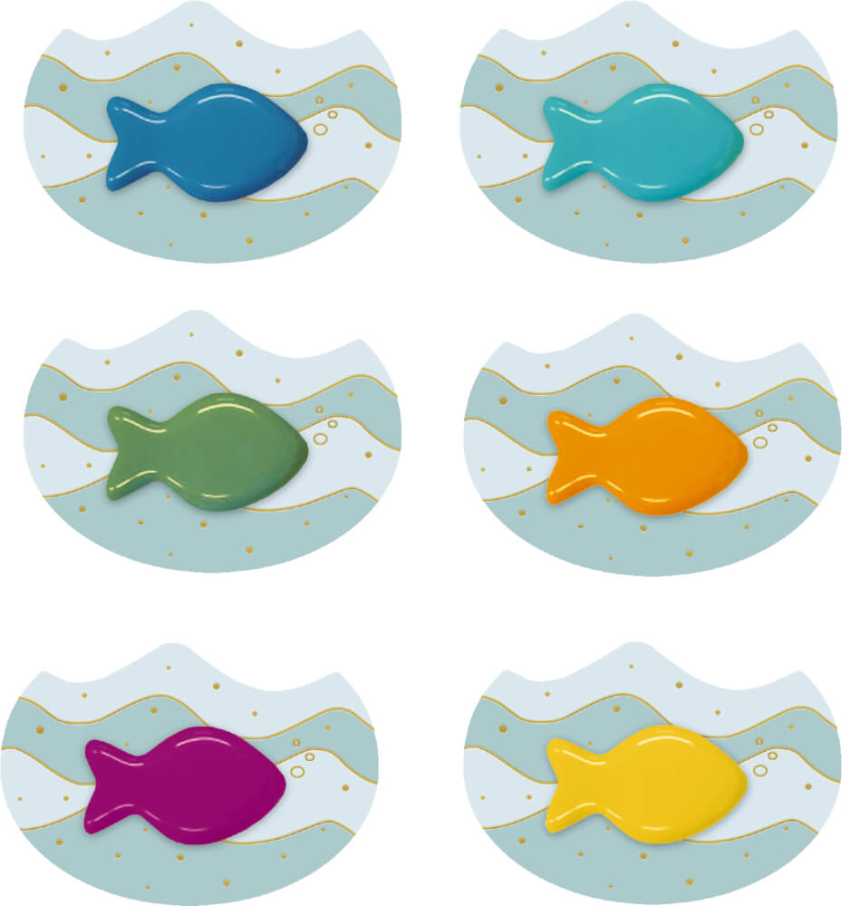 Bunte Regenbogen-Fische (Kunstharz) (einzeln)