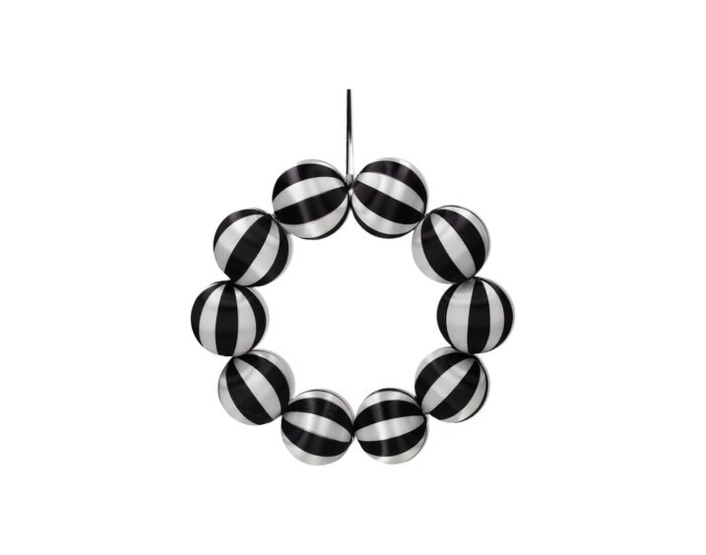 Chinois, Kugelkranz, gestreift, schwarz/weiß