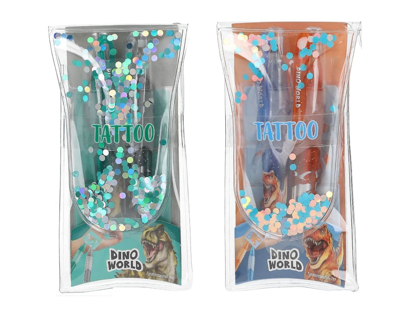 Dino World Tattoo Glitzer Gelstifte-Set (einzeln)