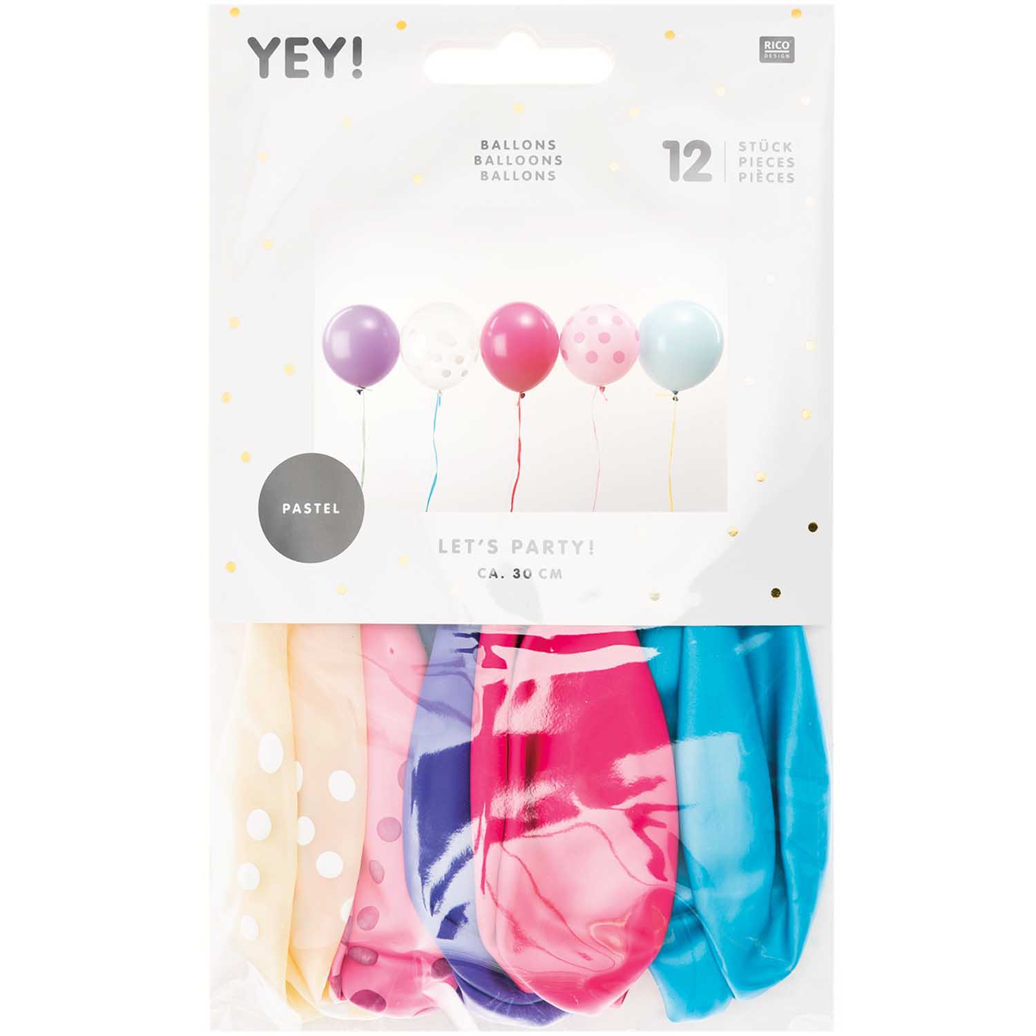 Luftballon Mix Pastell (12 Stück)