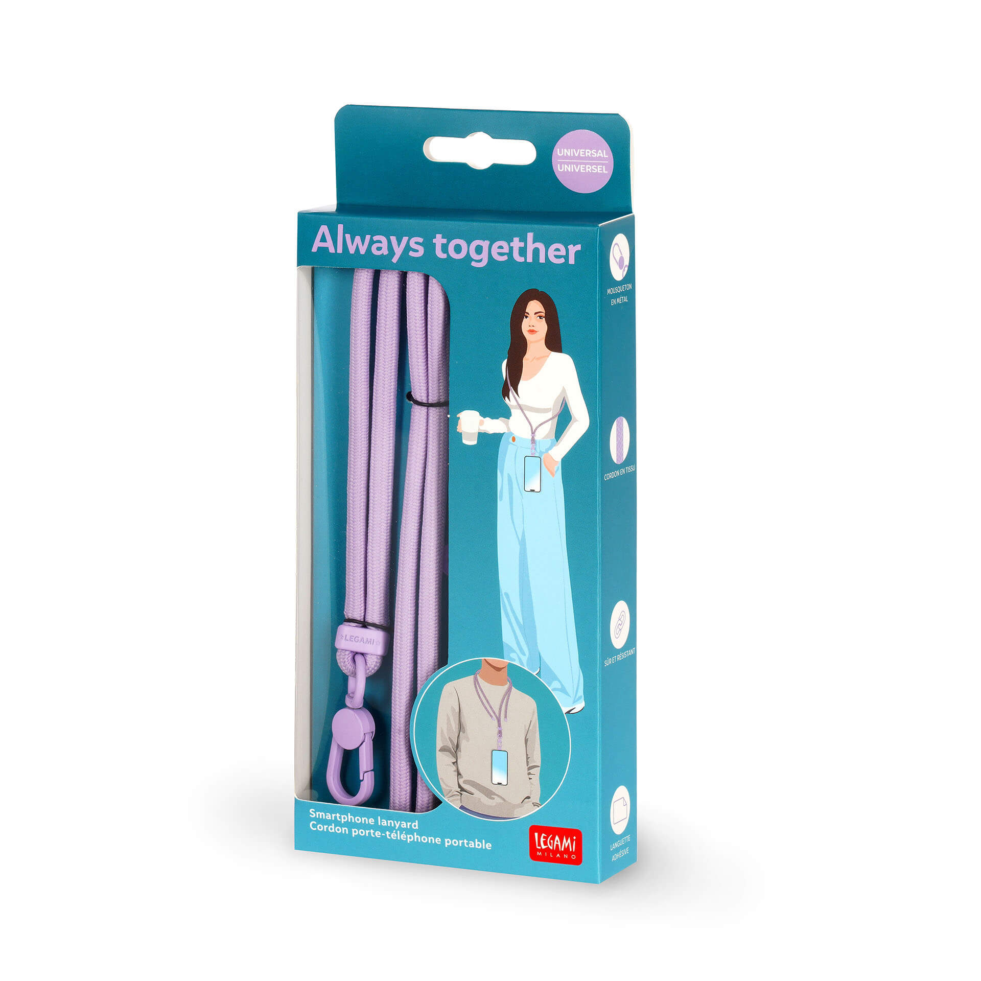 Handy-Trageschlaufe - Always Together - Lila