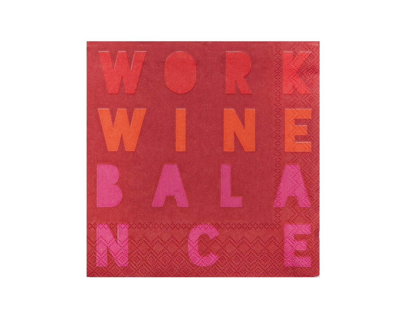 Cocktailservietten - Work Wine Balance