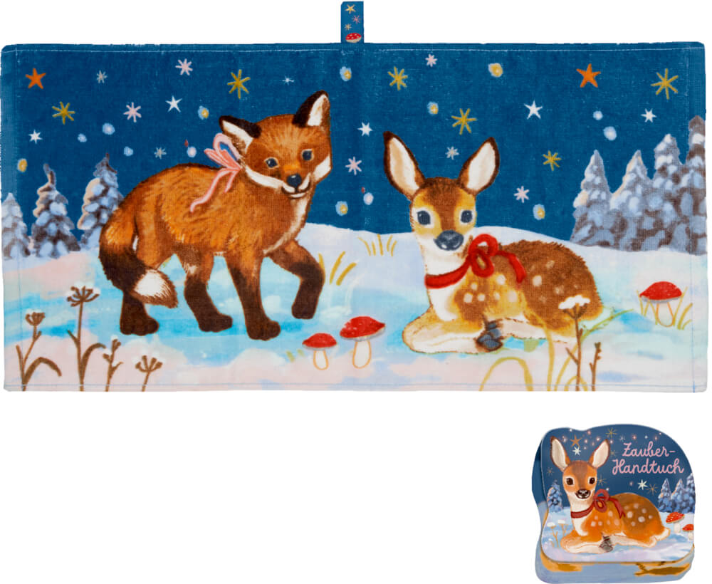 Zauberhandtuch - Wintertiere im Weihnachtswald Zauberhandtuch - Wintertiere im Weihnachtswald