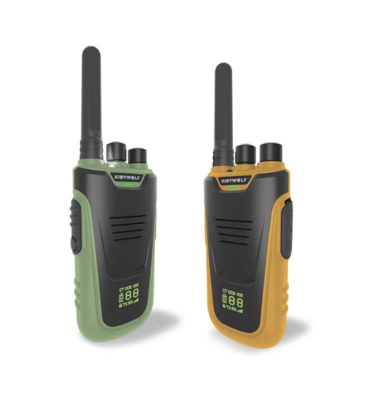 Walkie-Talkies mit Taschenlampe grün/orange