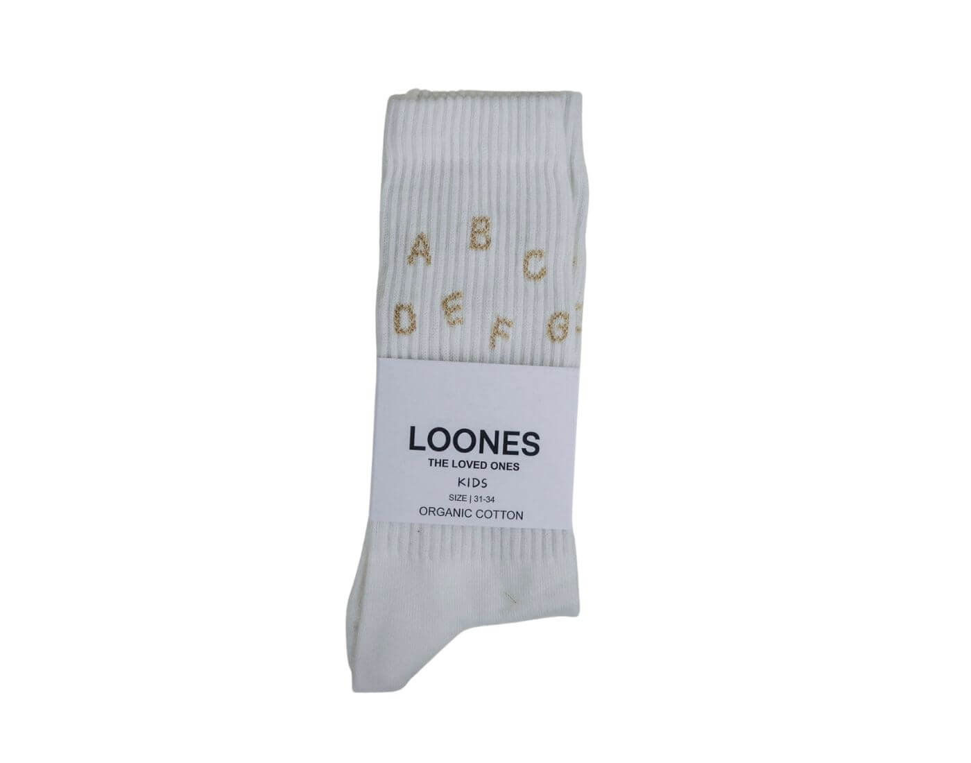 Socken - ABC Glitzer | gold Größe 27-30