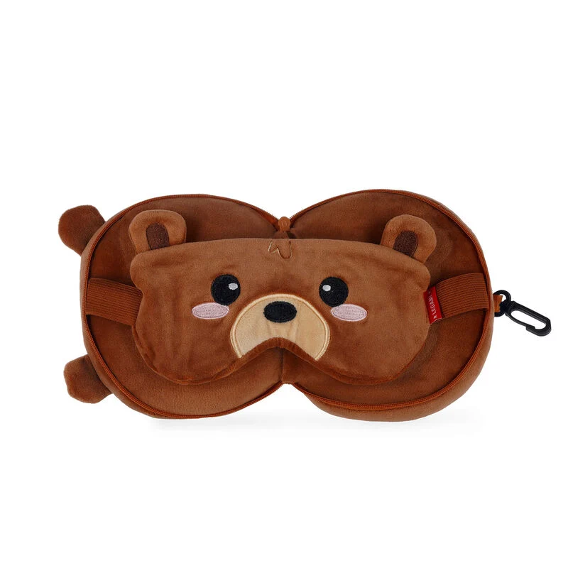 CTP0002_2 Reisekissen mit Schlafmaske - TEDDY BEAR Bär