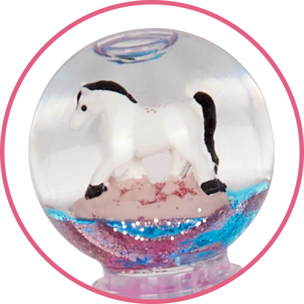 Glitzerkugel-Stift - Pferdefreunde (einzeln)