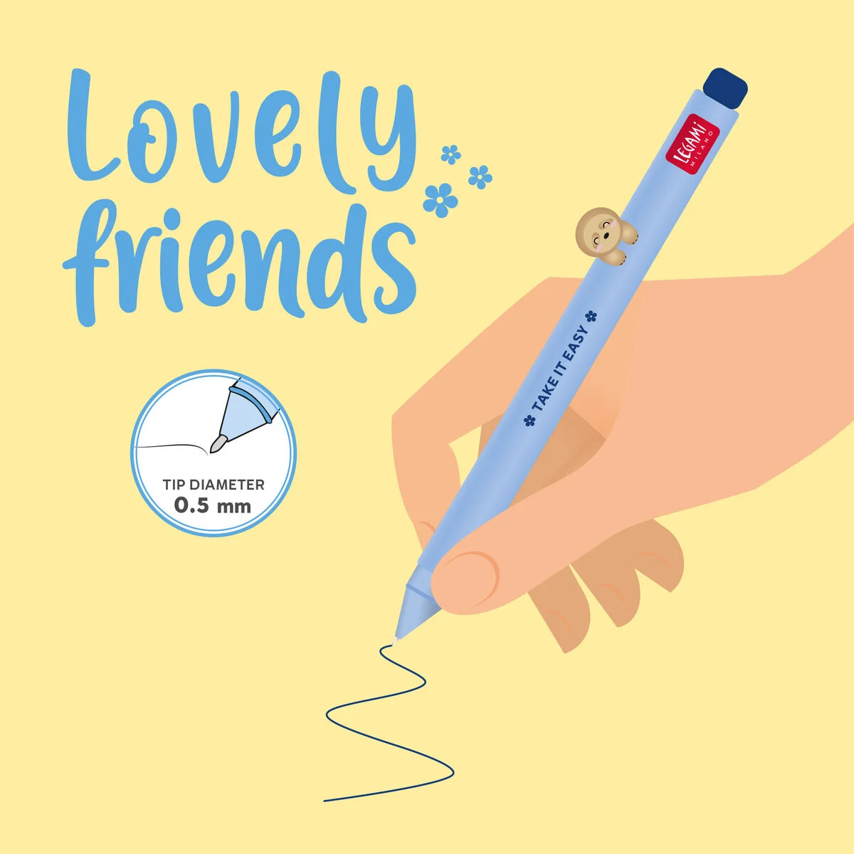 CPP0005_3 Legami Gel Pen - Lovely Friends - Faultier