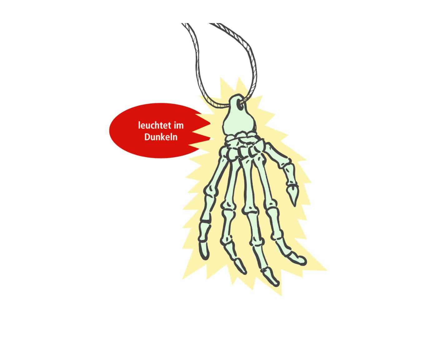 Fluoreszierende Skelett-Hand - Wild+Cool Fluoreszierende Skelett-Hand - Wild+Cool