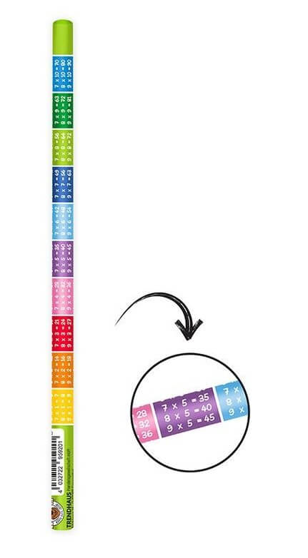 959201_b1 ALLES FÜR DIE SCHULE Spicker Bleistift “Kleines 1x1“ versch. Farben (einzeln)