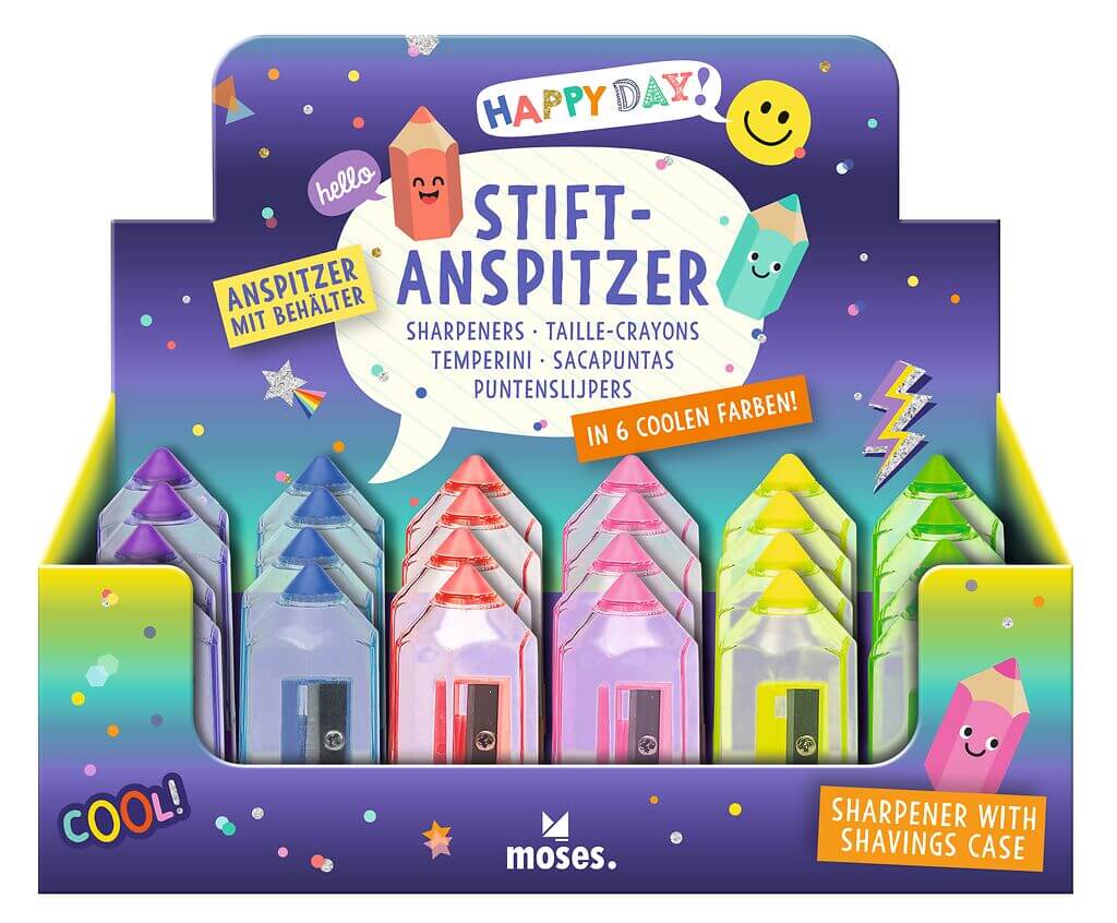 Happy Day Stift-Anspitzer (einzeln) Happy Day Stift-Anspitzer (einzeln)