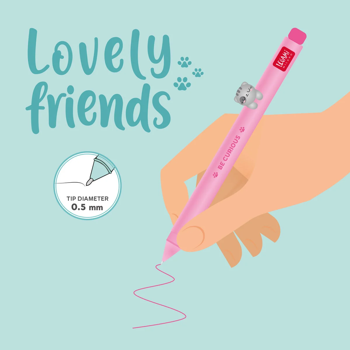 CPP0002_3 Legami Gel Pen - Lovely Friends - Katze