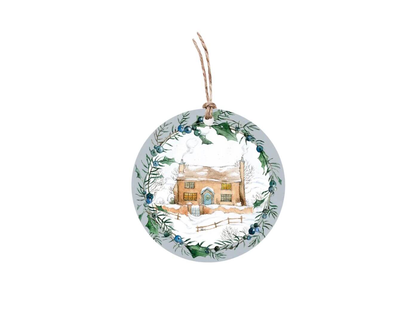 Geschenkanhänger mit Band Cottage