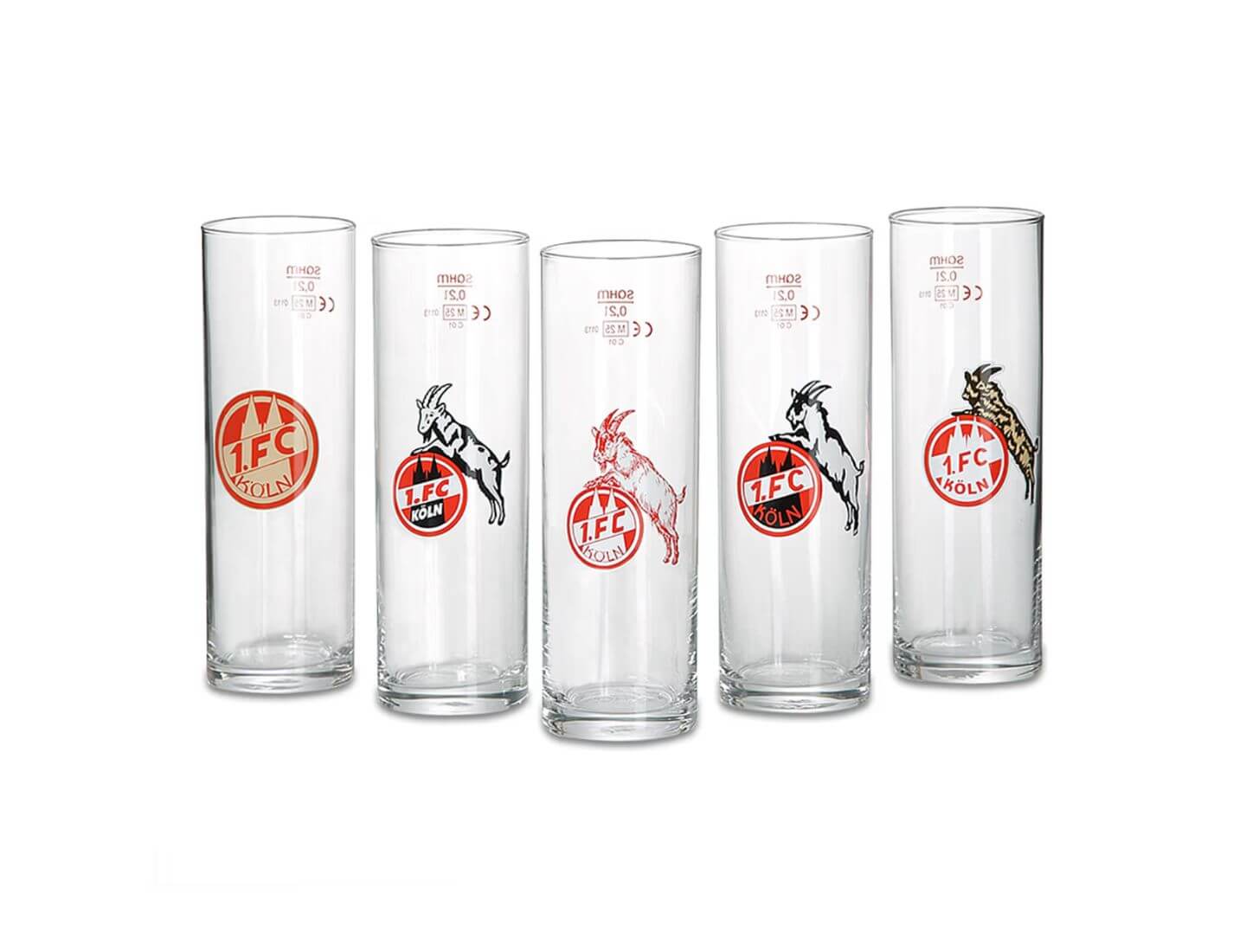 KÖLSCHGLAS 5ER SET "LOGOS"