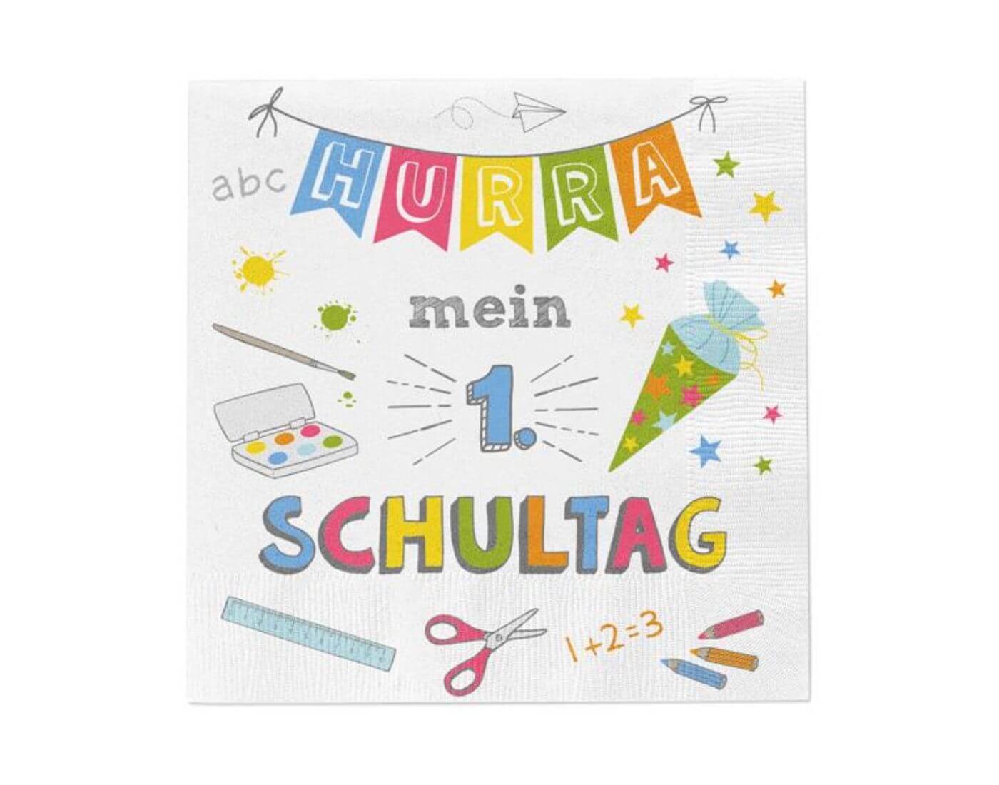 Servietten Hurra Schule, 20 Stück