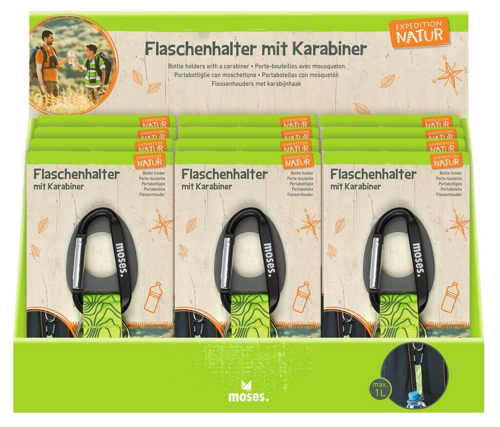 4033477098573_Display Expedition Natur: Flaschenhalter mit Karabiner