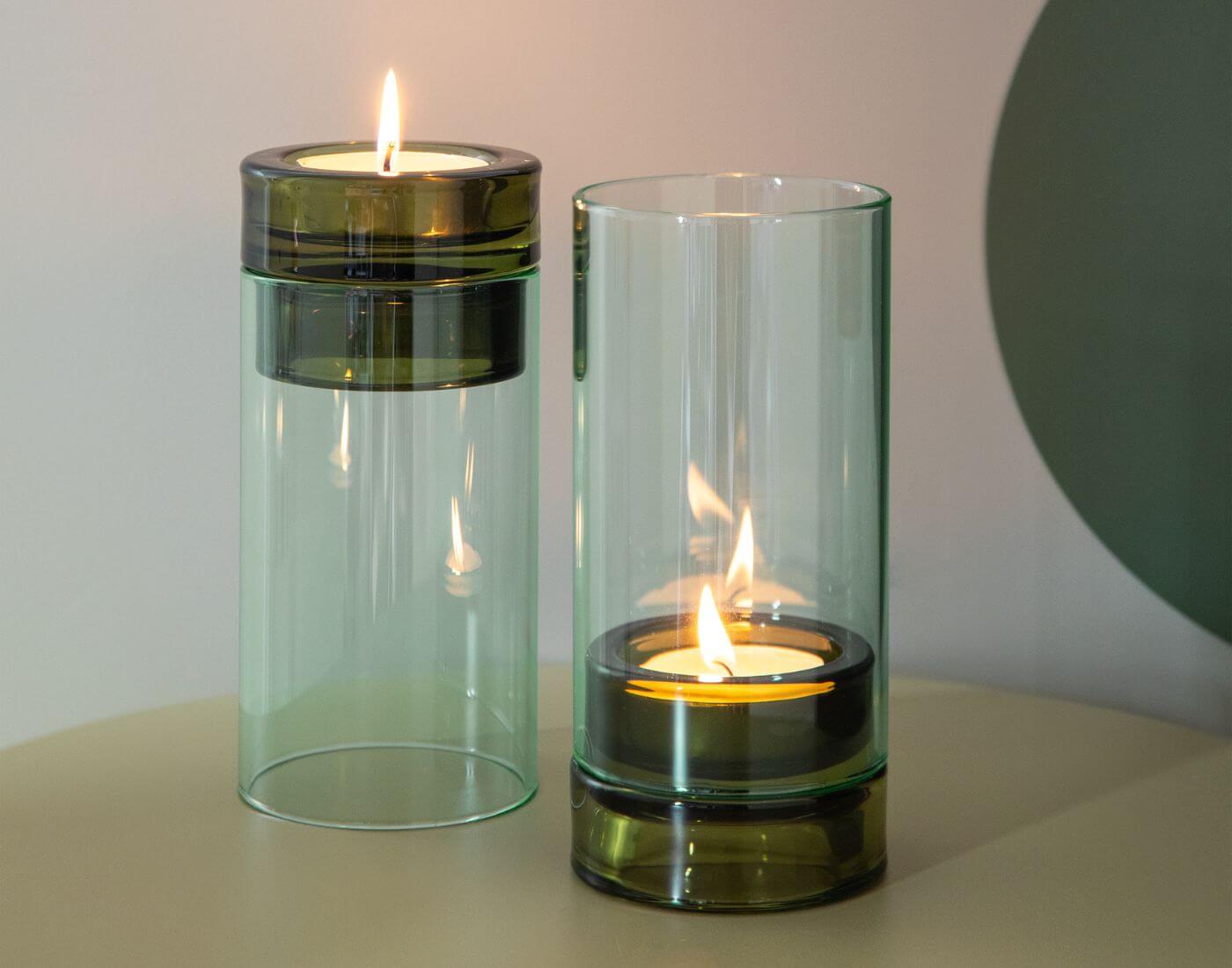 Windlicht 'Lys' olive