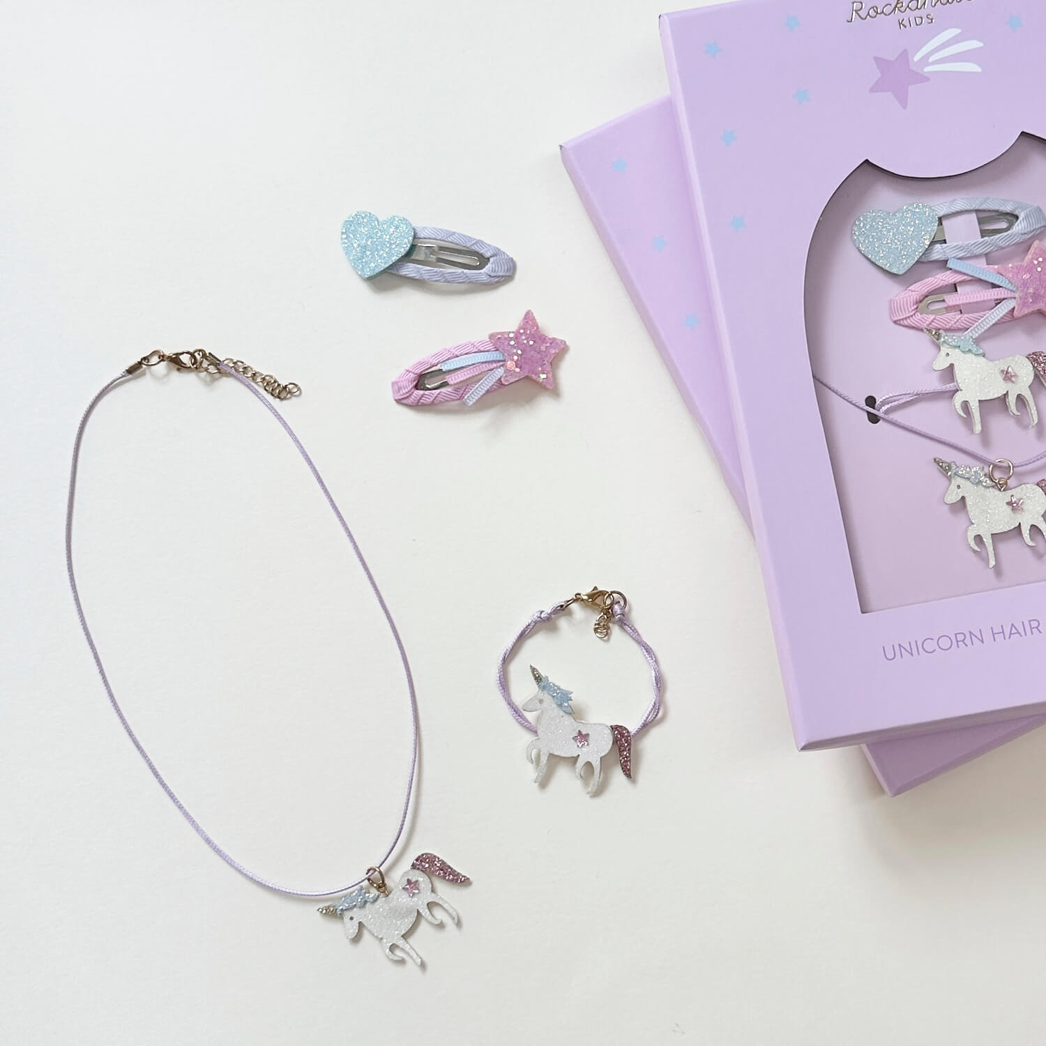 Unicorn Haar & Schmuck Set