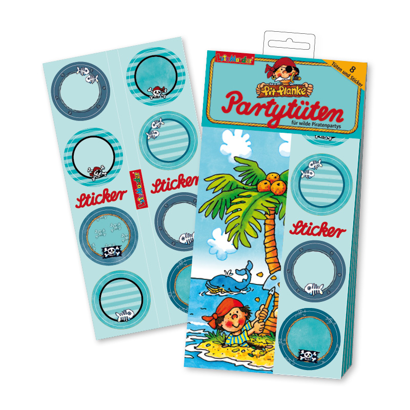 2632_01 Pirat Pit Planke Partytüten aus Papier