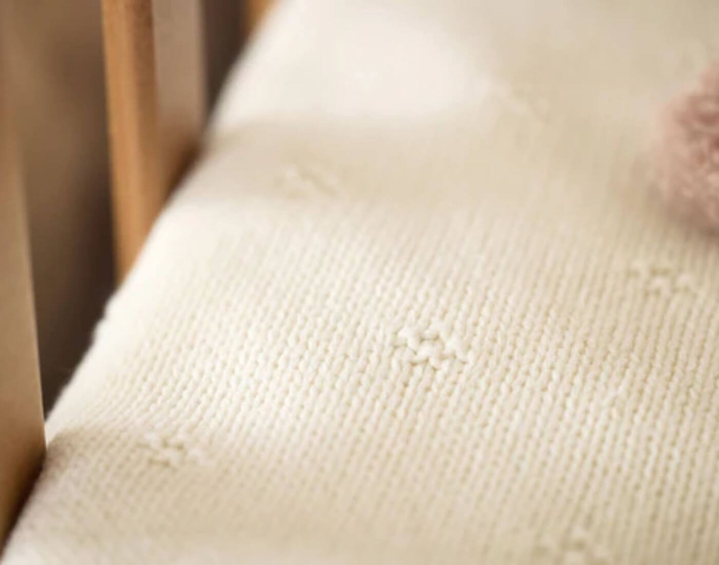 Decke Wiege 75x100cm Cosy Knit - Ivory