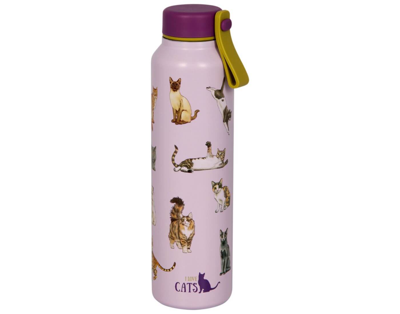 Isolierflasche Katzen - I love cats (cats & dogs)