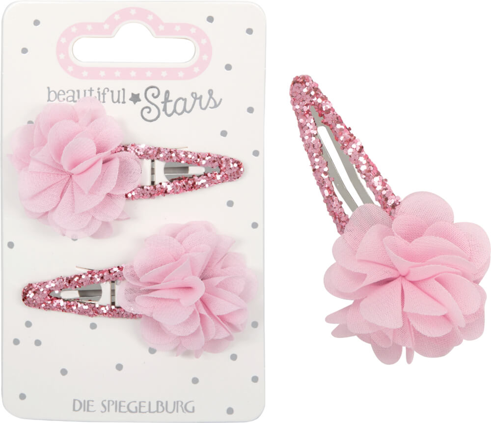 Haarclips Tüllblume - beautiful Stars (einzeln)