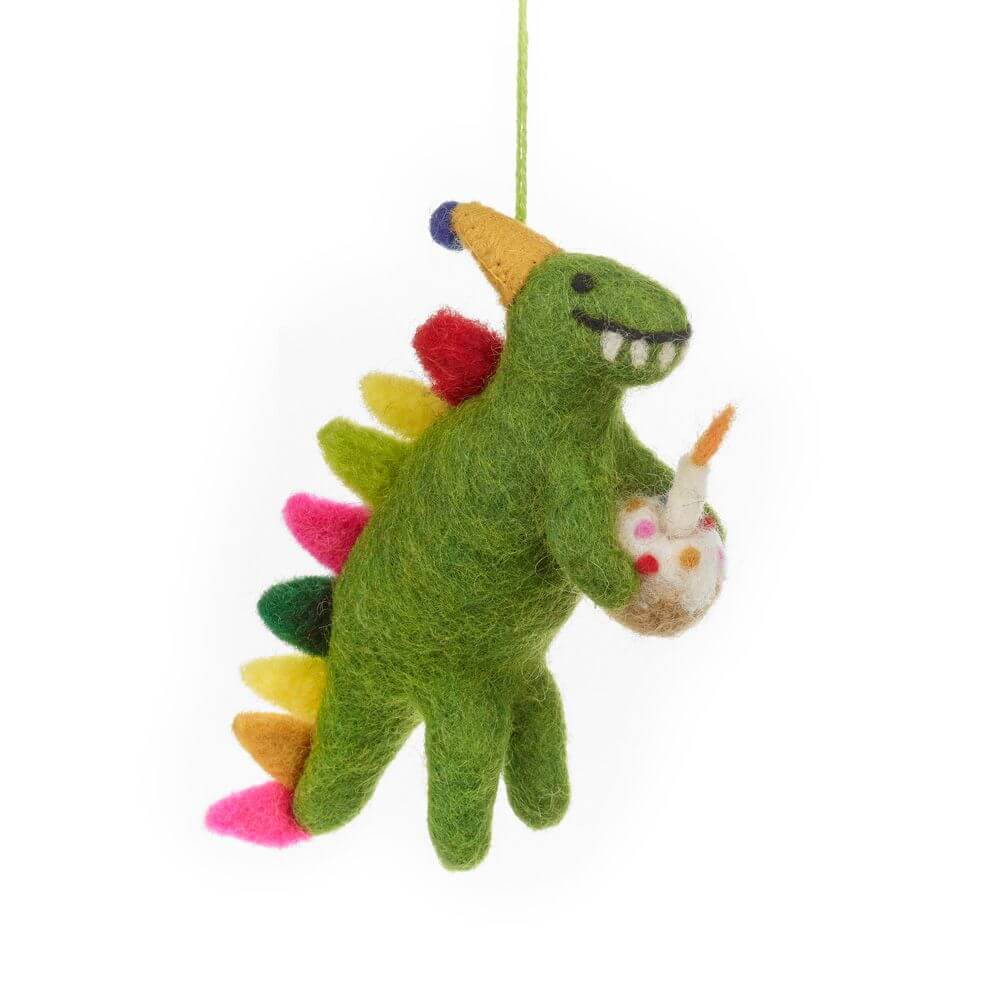 Handgemachte Filz Happy Birthday Dino Hängendes Geschenk Party Dekoration