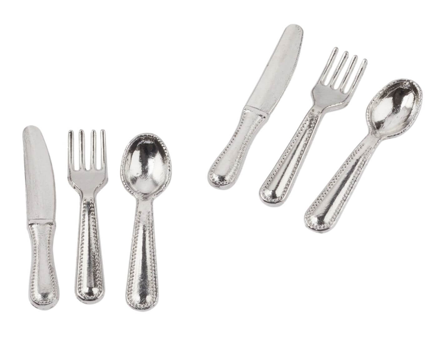 hobbyfun-besteck-set-1 Miniatur Besteck 12 teilig - Wichtel- und Puppenstube
