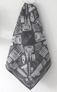 Citytowel / Geschirrhandtuch Kölsche Liebe - anthrazit