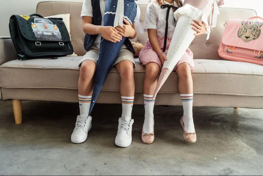 Socken - Schulkind | petrol/grün Größe 35-38