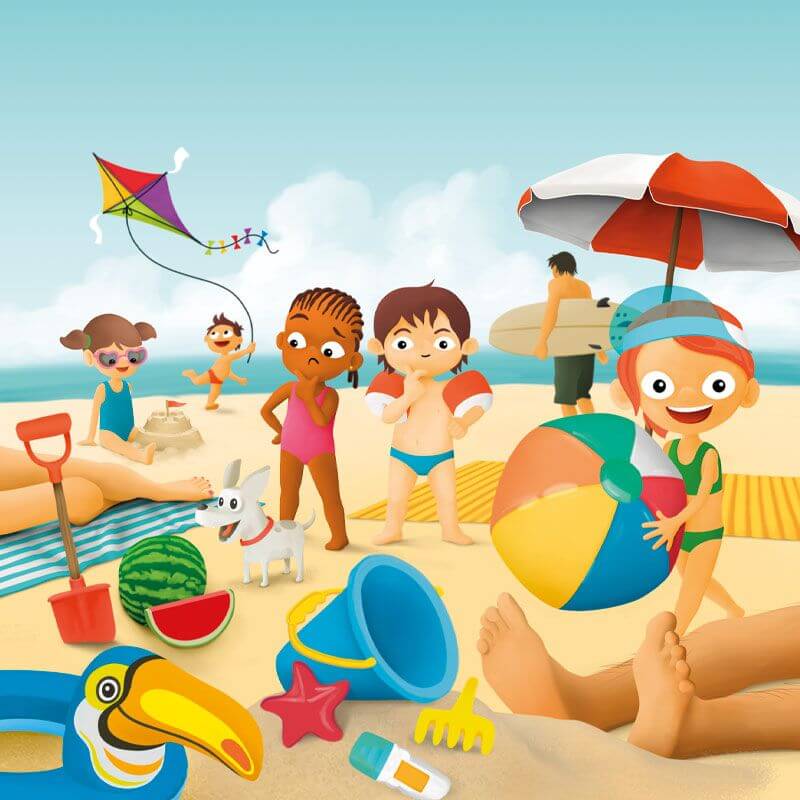 Strand-Spiele