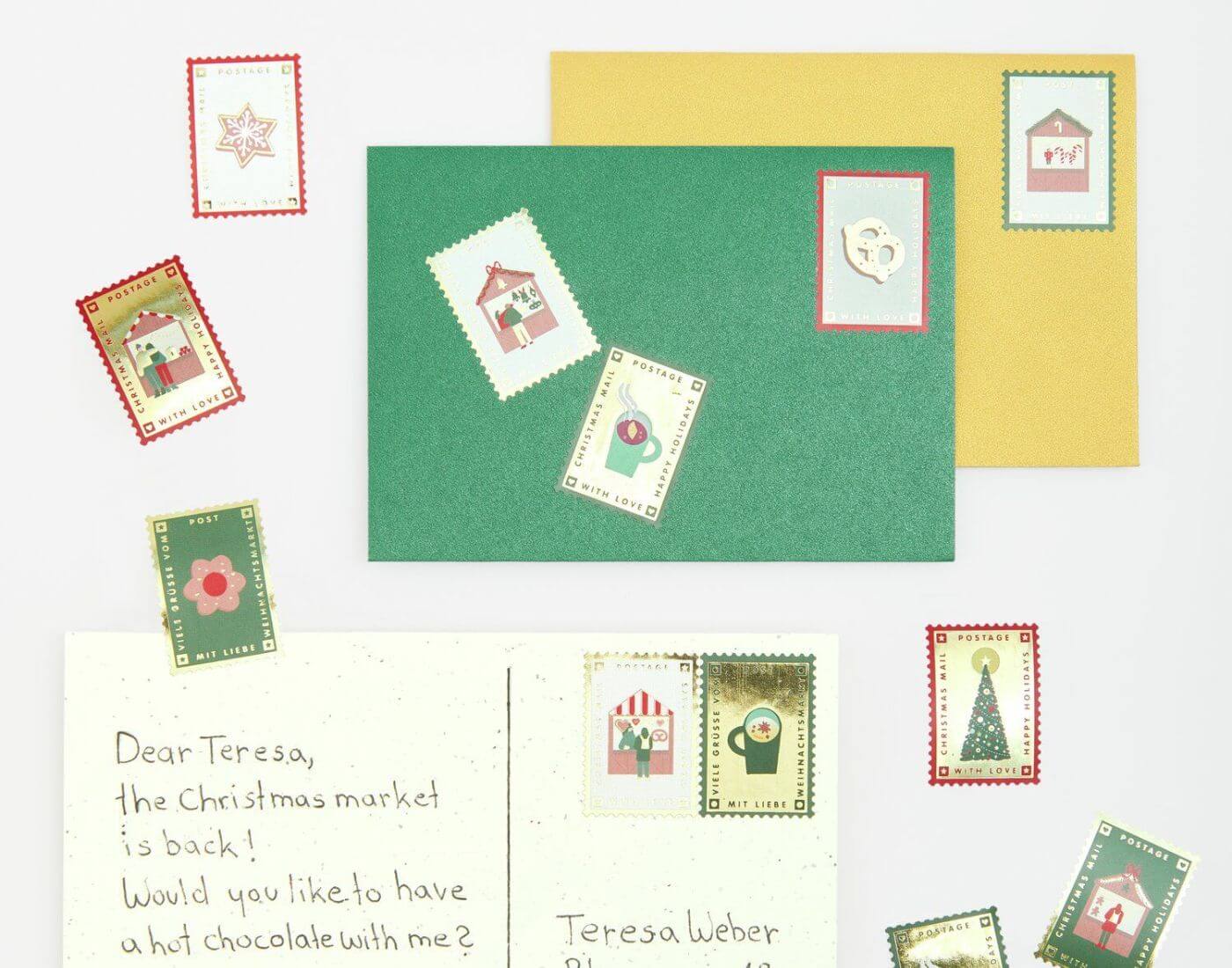 Paper Poetry Mini-Sticker Weihnachtsmarkt Briefmarken Paper Poetry Mini-Sticker Weihnachtsmarkt Briefmarken