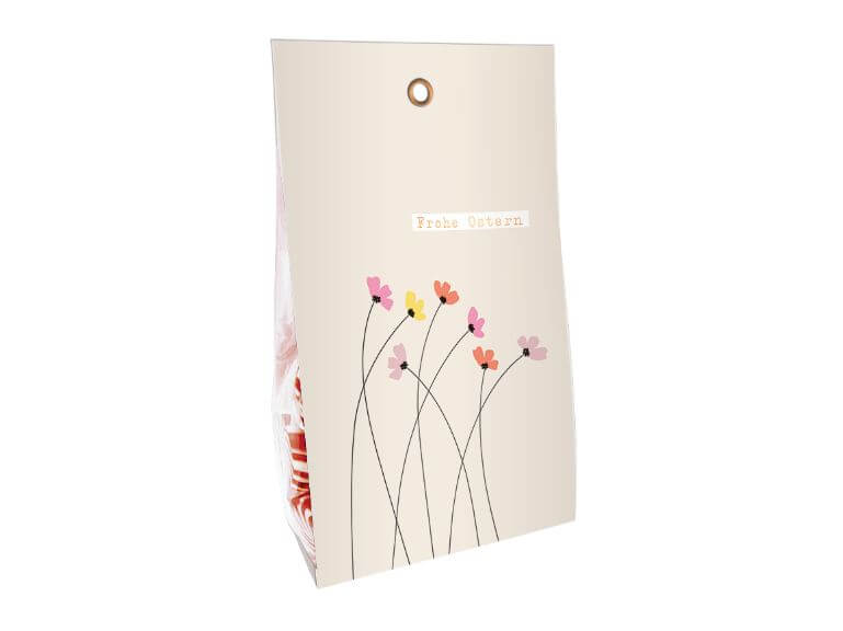 Oster-Bonbons 75g Frohe Ostern (Blumen) Goldveredelung