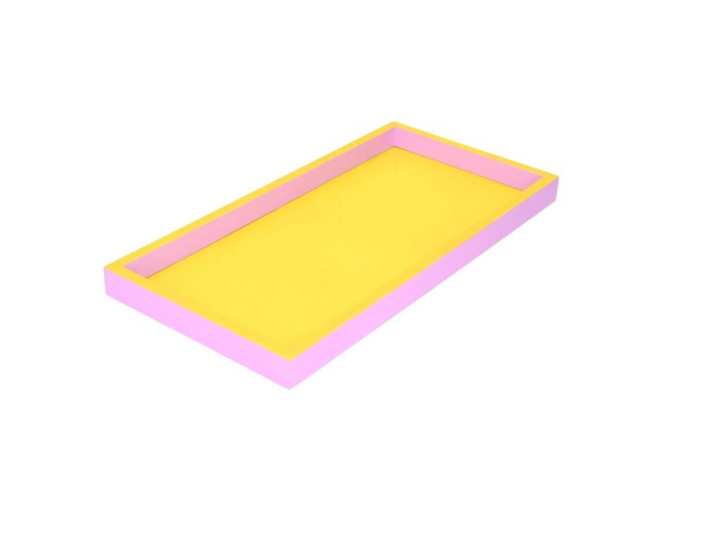 Neo, Tablett, rechteckig, 2 farbig, gelb/rosa Neo, Tablett, rechteckig, 2 farbig, gelb/rosa