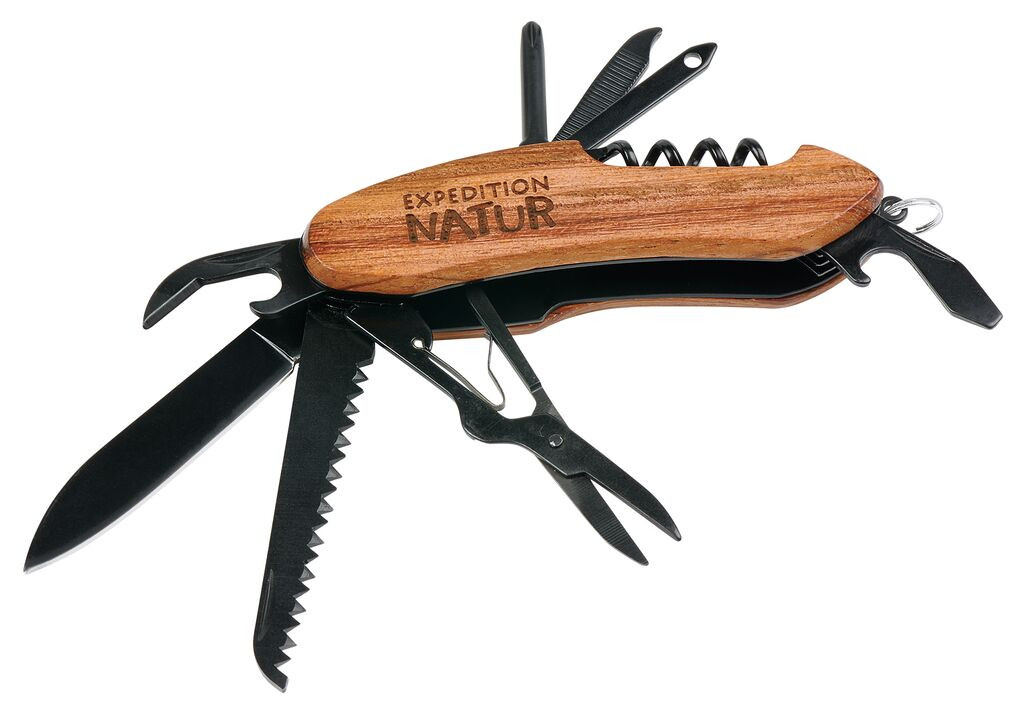 1609340045_587 Expedition Nature Outdoor Taschenmesser mit Holzgriff