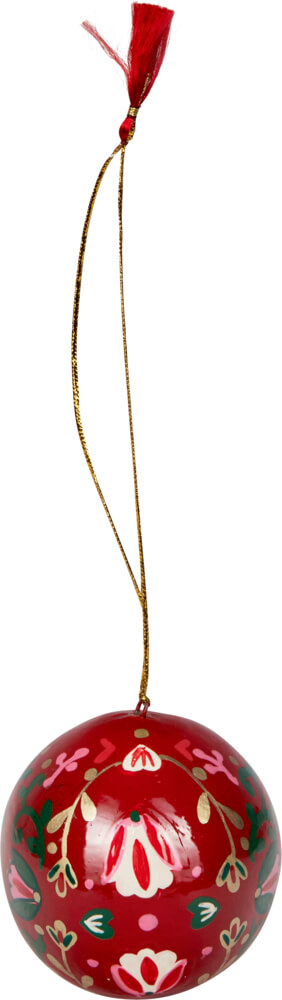 Kugel aus Pappmaché - Dekorative Weihnachten (einzeln)