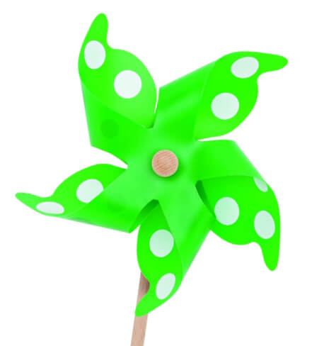 Windrad mit Punkten, medium