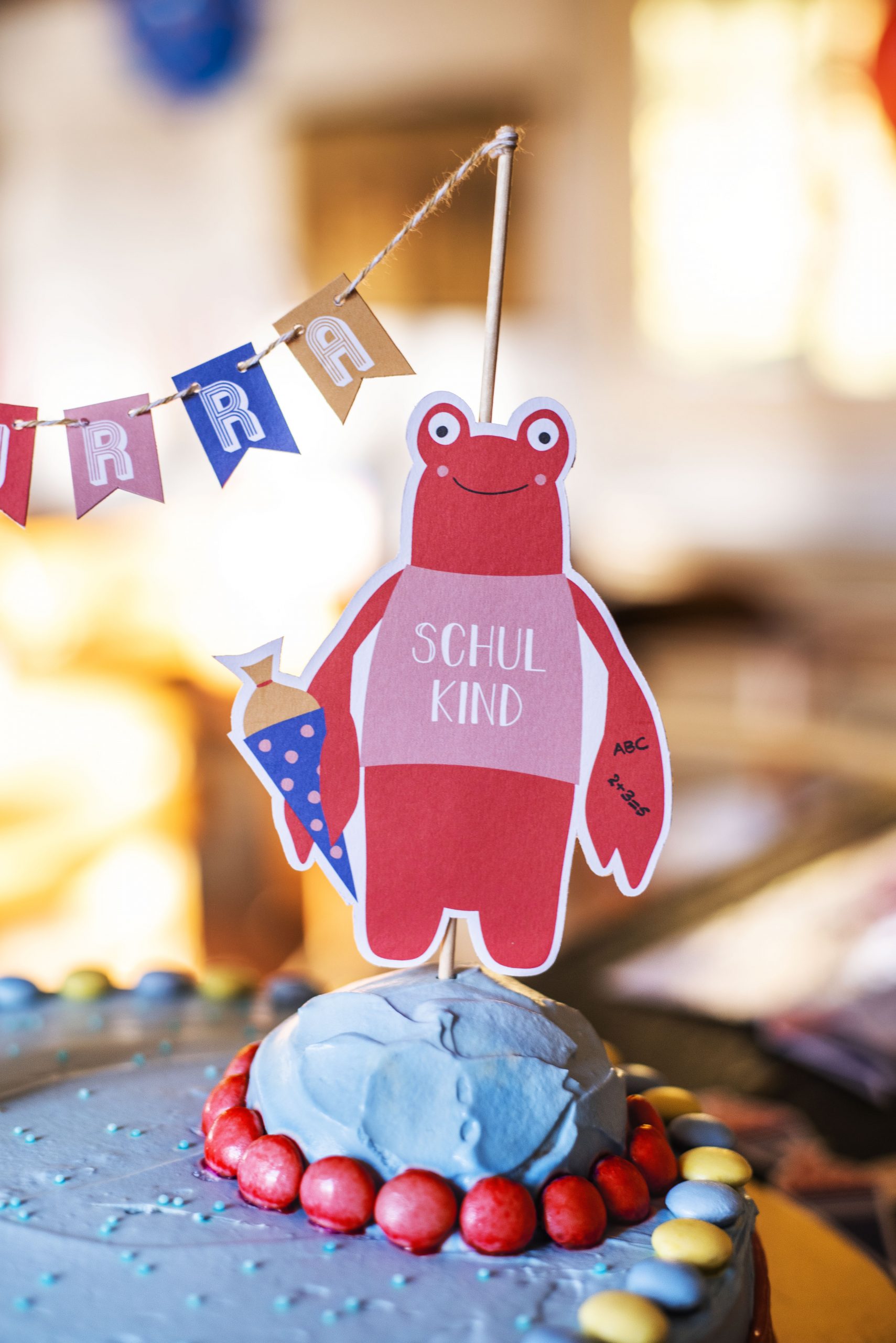 Cake Topper Schulkind - Affe und Hummer