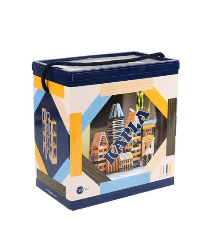 KAPLA - 120er BOX -  Hellblau, Gelb & Grün