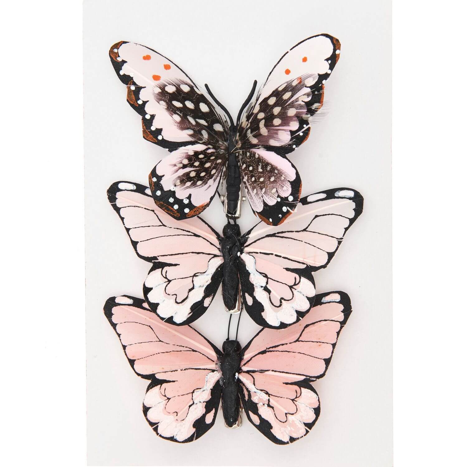 Schmetterling mit Clip Altrosa