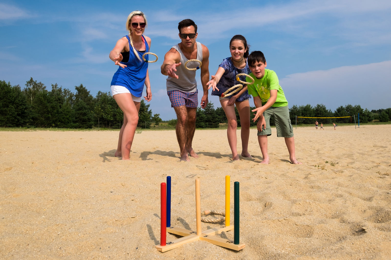 Ringwurfspiel aus Holz
