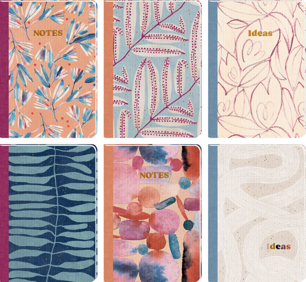 Notizhefte DIN A5: Colours of the Seasons, sort.
