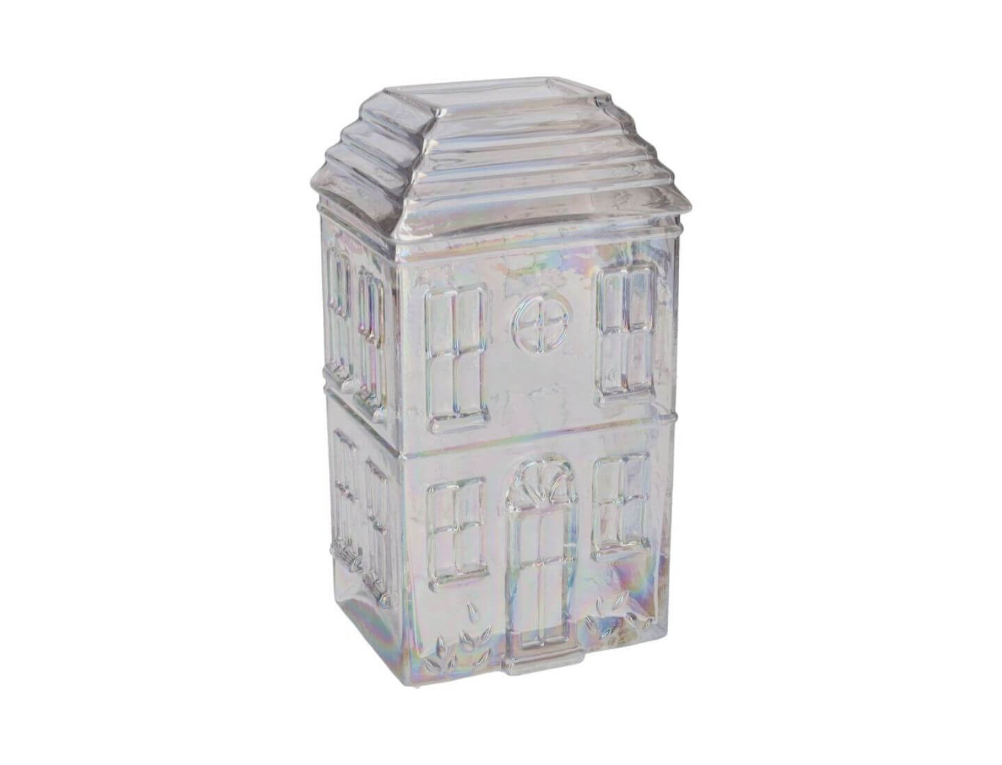 JACQUARD Vase Haus (25cm) - Transparent