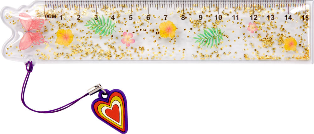 Glitzer-Lineal - I love Paper (einzeln)