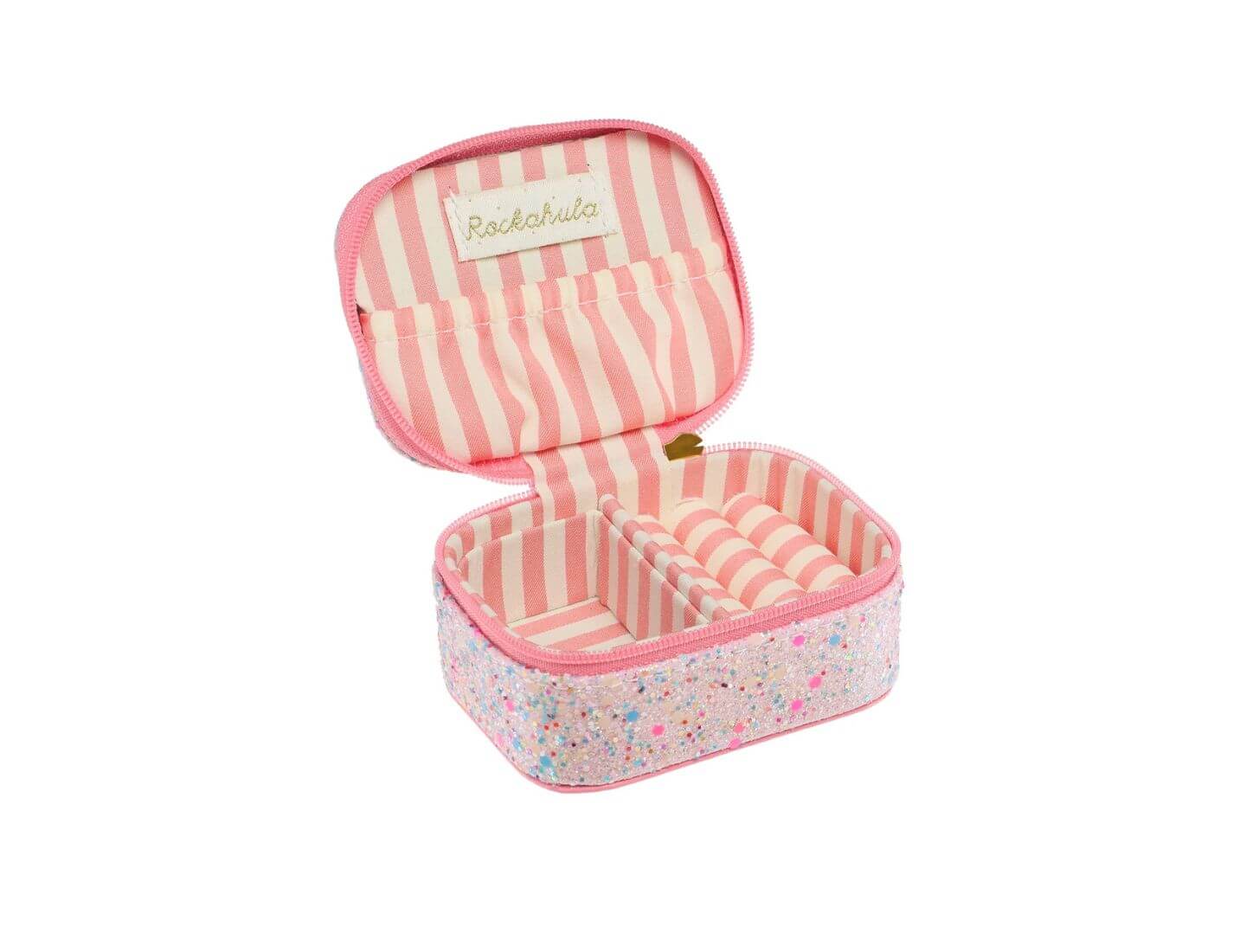 Mini-Schmuckkästchen mit Regenbogenkonfetti-Glitzer